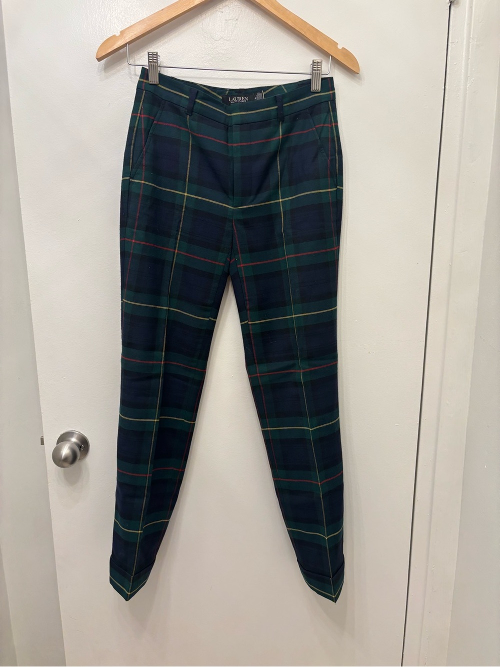 Lauren Ralph Lauren Black Watch Wool Trousers